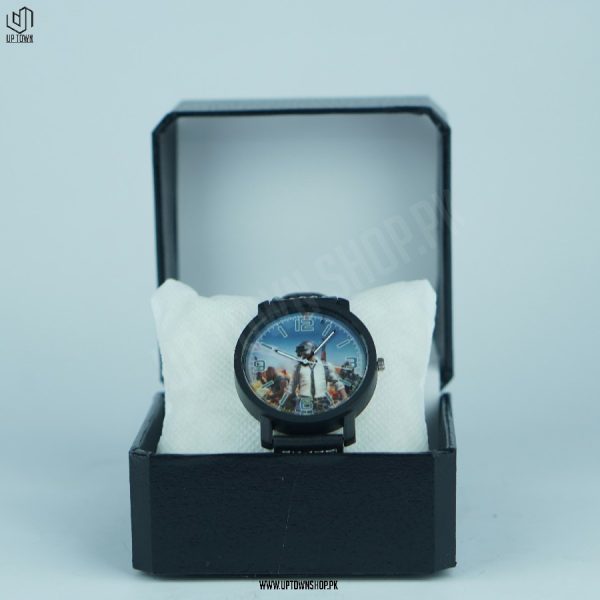 PUBG Dial Black Strap Watch