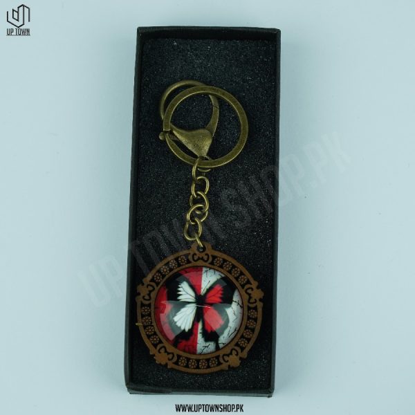 Antique Handmade Wooden Keychain