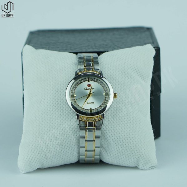 Ranker Time PK-2012L Gold Touch Diamond Class Watch for Girls