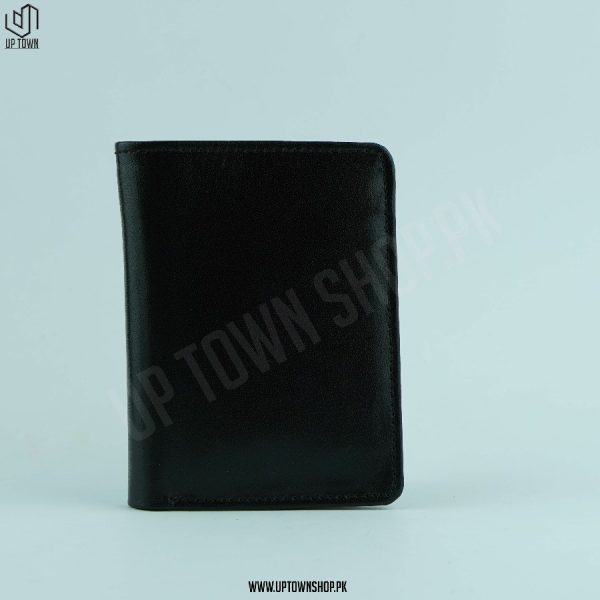Real Leather Black Medium Size Wallet SJ4
