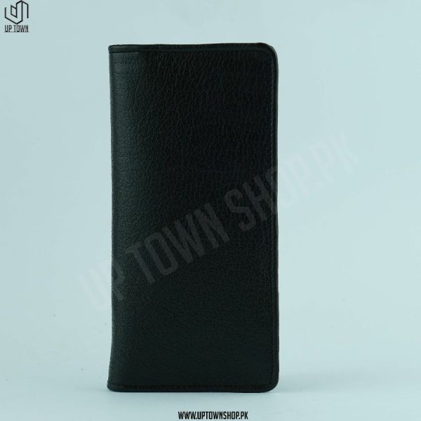 Real Leather Black Long Wallet with Mobile Space DC5