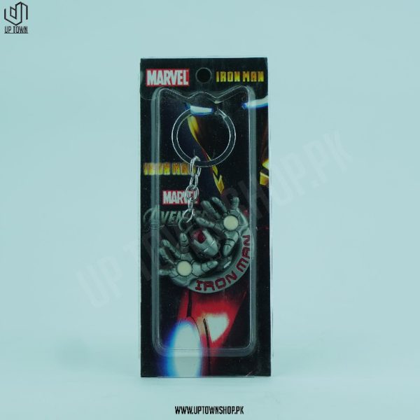 Ironman Face Hand Style Metalic Keyring