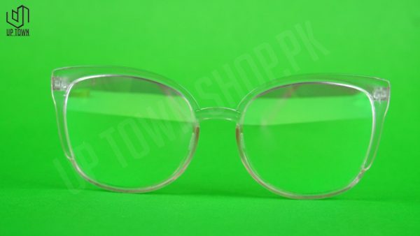 Pink Cat-Eye Brow Style Crystal Glasses-Girl
