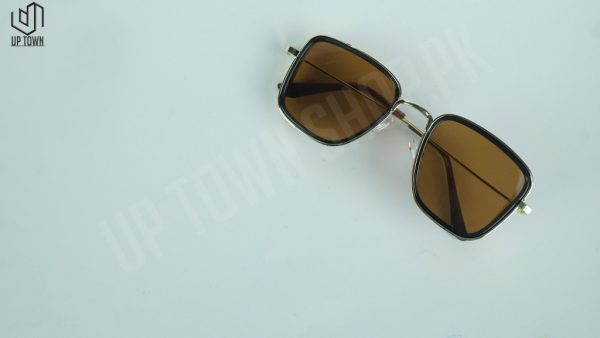 Golden Brown Kabir Singh Metal Body Glasses
