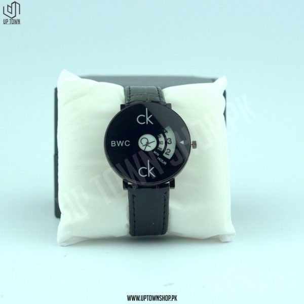 BWC Numerical Fashionable Black Strap Watch