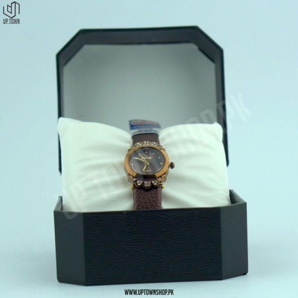 Sveston SV-11167 Brown Diamond Dial Girl Watch