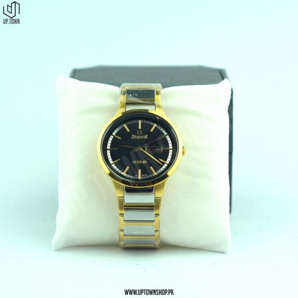 Sveston Zerlin SV-7441 Glossy Black Dial Watch with Date & Date